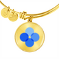 OK Blockchain (OKB) Bracelet Stainless Steel or 18k Gold Circle Bangle-Express Your Love Gifts