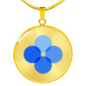 OK Blockchain (OKB) Circle Necklace Stainless Steel or 18k Gold 18-22"-Express Your Love Gifts