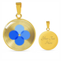 OK Blockchain (OKB) Circle Necklace Stainless Steel or 18k Gold 18-22"-Express Your Love Gifts