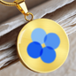 OK Blockchain (OKB) Circle Necklace Stainless Steel or 18k Gold 18-22"-Express Your Love Gifts