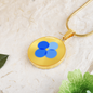 OK Blockchain (OKB) Circle Necklace Stainless Steel or 18k Gold 18-22"-Express Your Love Gifts