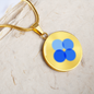 OK Blockchain (OKB) Circle Necklace Stainless Steel or 18k Gold 18-22"-Express Your Love Gifts