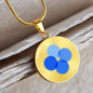 OK Blockchain (OKB) Circle Necklace Stainless Steel or 18k Gold 18-22"-Express Your Love Gifts