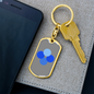 OK Blockchain (OKB) Crypto Cryptocurrency Keychain Stainless Steel or 18k Gold Dog Tag Keyring-Express Your Love Gifts