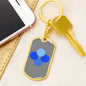 OK Blockchain (OKB) Crypto Cryptocurrency Keychain Stainless Steel or 18k Gold Dog Tag Keyring-Express Your Love Gifts