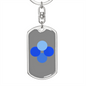 OK Blockchain (OKB) Crypto Cryptocurrency Keychain Stainless Steel or 18k Gold Dog Tag Keyring-Express Your Love Gifts