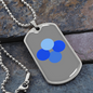 OK Blockchain (OKB) Crypto Necklace Stainless Steel or 18k Gold Dog Tag 24" Chain-Express Your Love Gifts