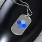 OK Blockchain (OKB) Crypto Necklace Stainless Steel or 18k Gold Dog Tag 24" Chain-Express Your Love Gifts