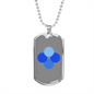 OK Blockchain (OKB) Crypto Necklace Stainless Steel or 18k Gold Dog Tag 24" Chain-Express Your Love Gifts