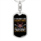 Okay Hunter'S Keychain Gift Stainless Steel or 18k Gold Dog Tag Keyring-Express Your Love Gifts