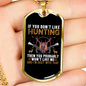 Okay Hunting Necklace Stainless Steel or 18k Gold Dog Tag 24" Chain-Express Your Love Gifts