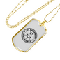 Old But Still Works Fishing Necklace Stainless Steel or 18k Gold Dog Tag 24" Chain-Express Your Love Gifts
