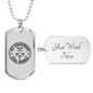 Old But Still Works Fishing Necklace Stainless Steel or 18k Gold Dog Tag 24" Chain-Express Your Love Gifts