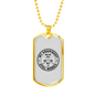 Old But Still Works Fishing Necklace Stainless Steel or 18k Gold Dog Tag 24" Chain-Express Your Love Gifts