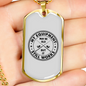 Old But Still Works Fishing Necklace Stainless Steel or 18k Gold Dog Tag 24" Chain-Express Your Love Gifts