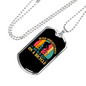 Old Guy On A Bicycle Cycling Necklace Stainless Steel or 18k Gold Dog Tag 24"-Express Your Love Gifts
