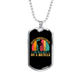 Old Guy On A Bicycle Cycling Necklace Stainless Steel or 18k Gold Dog Tag 24"-Express Your Love Gifts