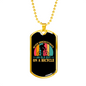 Old Guy On A Bicycle Cycling Necklace Stainless Steel or 18k Gold Dog Tag 24"-Express Your Love Gifts