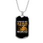 Old Man On Motorcycle Biker Necklace Stainless Steel or 18k Gold Dog Tag 24"-Express Your Love Gifts