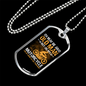 Old Man On Motorcycle Biker Necklace Stainless Steel or 18k Gold Dog Tag 24"-Express Your Love Gifts