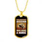Old Man Who Rides a Horse Horse Necklace Stainless Steel or 18k Gold Dog Tag 24" Chain-Express Your Love Gifts