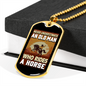 Old Man Who Rides a Horse Horse Necklace Stainless Steel or 18k Gold Dog Tag 24" Chain-Express Your Love Gifts