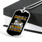 Old School Trucker Dog Tag Stainless Steel or 18k Gold 24" Chain-Express Your Love Gifts