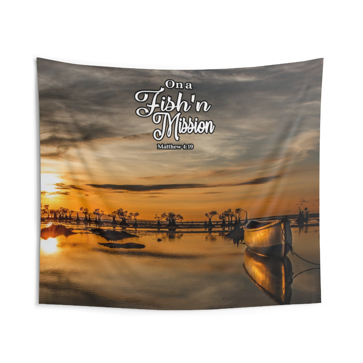 On a Fish’n Mission Wall Hanging Tapestry-Express Your Love Gifts