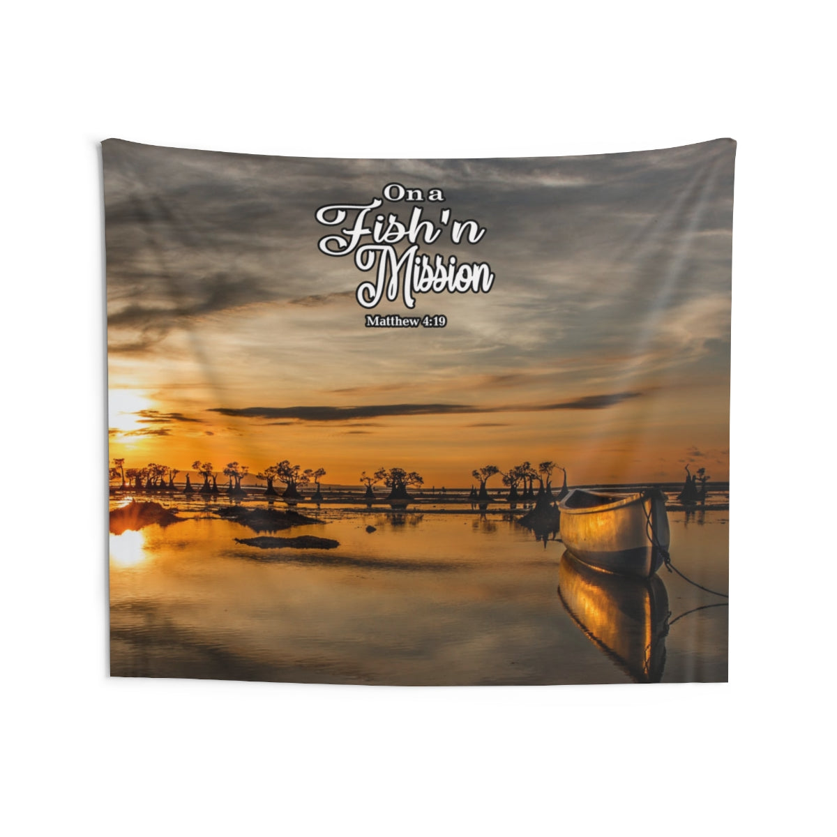On a Fish’n Mission Wall Hanging Tapestry-Express Your Love Gifts