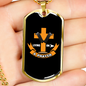 On A Prayer Necklace Stainless Steel or 18k Gold Dog Tag 24" Chain-Express Your Love Gifts