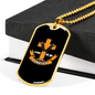 On A Prayer Necklace Stainless Steel or 18k Gold Dog Tag 24" Chain-Express Your Love Gifts