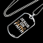 On Faith Christian Necklace Stainless Steel or 18k Gold Dog Tag 24" Chain-Express Your Love Gifts