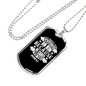On Him Because He CAres Christian Necklace Stainless Steel or 18k Gold Dog Tag 24" Chain-Express Your Love Gifts