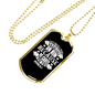 On Him Because He CAres Christian Necklace Stainless Steel or 18k Gold Dog Tag 24" Chain-Express Your Love Gifts