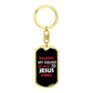 On Jesus Vibes Keychain Stainless Steel or 18k Gold Dog Tag Keyring-Express Your Love Gifts