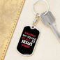 On Jesus Vibes Keychain Stainless Steel or 18k Gold Dog Tag Keyring-Express Your Love Gifts