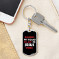 On Jesus Vibes Keychain Stainless Steel or 18k Gold Dog Tag Keyring-Express Your Love Gifts