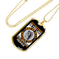 On The Lord Psalm 55:22 Necklace Stainless Steel or 18k Gold Dog Tag 24" Chain-Express Your Love Gifts