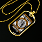On The Lord Psalm 55:22 Necklace Stainless Steel or 18k Gold Dog Tag 24" Chain-Express Your Love Gifts