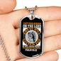 On The Lord Psalm 55:22 Necklace Stainless Steel or 18k Gold Dog Tag 24" Chain-Express Your Love Gifts