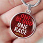 One Blood One Race Acts 17:26 Bible Verse Circle Necklace Stainless Steel or 18k Gold 18-22"-Express Your Love Gifts