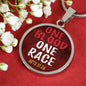 One Blood One Race Acts 17:26 Bible Verse Circle Necklace Stainless Steel or 18k Gold 18-22"-Express Your Love Gifts