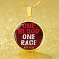 One Blood One Race Acts 17:26 Bible Verse Circle Necklace Stainless Steel or 18k Gold 18-22"-Express Your Love Gifts