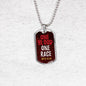 One Blood One Race Acts 17:26 Necklace Stainless Steel or 18k Gold Dog Tag 24" Chain-Express Your Love Gifts