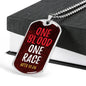One Blood One Race Acts 17:26 Necklace Stainless Steel or 18k Gold Dog Tag 24" Chain-Express Your Love Gifts