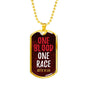 One Blood One Race Acts 17:26 Necklace Stainless Steel or 18k Gold Dog Tag 24" Chain-Express Your Love Gifts