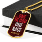 One Blood One Race Acts 17:26 Necklace Stainless Steel or 18k Gold Dog Tag 24" Chain-Express Your Love Gifts