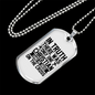 One Christian Died On The Cross Christian Necklace Stainless Steel or 18k Gold Dog Tag 24" Chain-Express Your Love Gifts