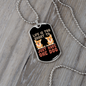 One Dog Peach Necklace Stainless Steel or 18k Gold Dog Tag 24" Chain-Express Your Love Gifts