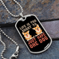 One Dog Peach Necklace Stainless Steel or 18k Gold Dog Tag 24" Chain-Express Your Love Gifts